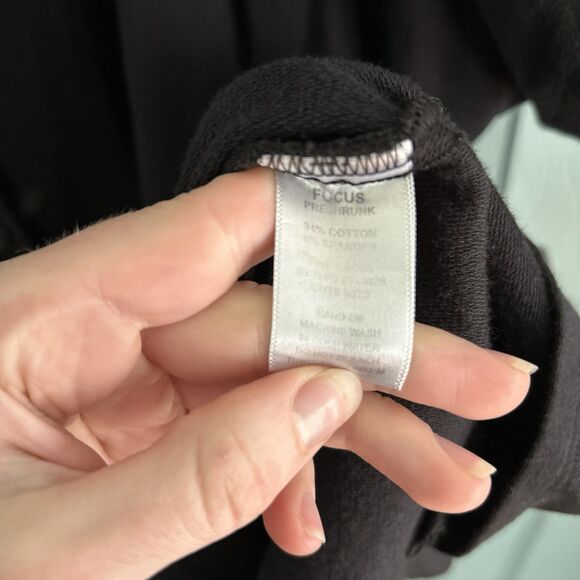 Focus Casual Life Womens Button Front Collared Tunic Top XL Black - Picture 8 of 12